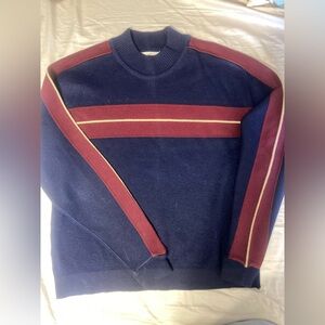 Vintage ski sweater with retro stripe